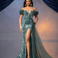 Sequin Mesh Formal Evening Dress