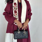 Embroidered Elegant Floral Embroidery Patchwork Color Block Linen Abaya