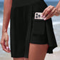 High Waisted Swim Skort Shorts