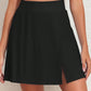 High Waisted Swim Skort Shorts