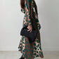 Tie Waist Asymmetrical Floral Print Mid-Calf Dress