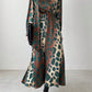 Tie Waist Asymmetrical Floral Print Mid-Calf Dress