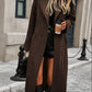 Pointed Collar Double-Breasted Coat