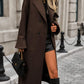 Pointed Collar Double-Breasted Coat