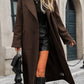 Pointed Collar Double-Breasted Coat