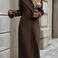Pointed Collar Double-Breasted Coat