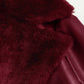Fluffy PU Leather Splicing Trench Coat
