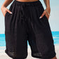 Drawstring Waist Beach Cover Up Shorts