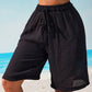 Drawstring Waist Beach Cover Up Shorts