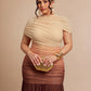 Plus Size Gradient Color Asymmetrical Shoulder Ruched Casual Party Dress