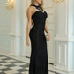 Contrast Lace Mermaid Hem Formal Dress