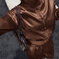 Frog Button Long Sleeve Top And Pants Casual Set