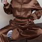 Frog Button Long Sleeve Top And Pants Casual Set