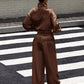Frog Button Long Sleeve Top And Pants Casual Set