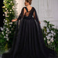 Plus Size Backless Butterfly  Asymmetrical Evening Dress