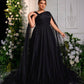 Plus Size Backless Butterfly  Asymmetrical Evening Dress