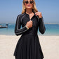 Zipper Elegant Modest Women Swimwear Set