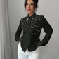 Pearl Embellished Long Sleeve Shirt