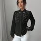 Pearl Embellished Long Sleeve Shirt