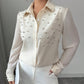 Pearl Embellished Long Sleeve Shirt
