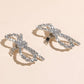 1pair Removable Shoe Deco With Metal Flower Shape Buckle & Rhinestone