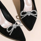 1pair Removable Shoe Deco With Metal Flower Shape Buckle & Rhinestone