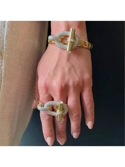 Buckle Bracelet and Ring Set