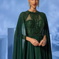 Elegant Sexy Sheer Vintage Sequined Beaded-Embroidery Chiffon Evening Dress