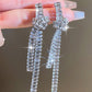 Cubic Zirconia Water Drop Dangle Earrings