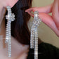 Cubic Zirconia Water Drop Dangle Earrings