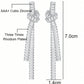 Cubic Zirconia Water Drop Dangle Earrings