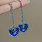 Bohemian Style Claw Chain Inlaid Blue Rhinestone
