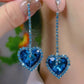 Bohemian Style Claw Chain Inlaid Blue Rhinestone