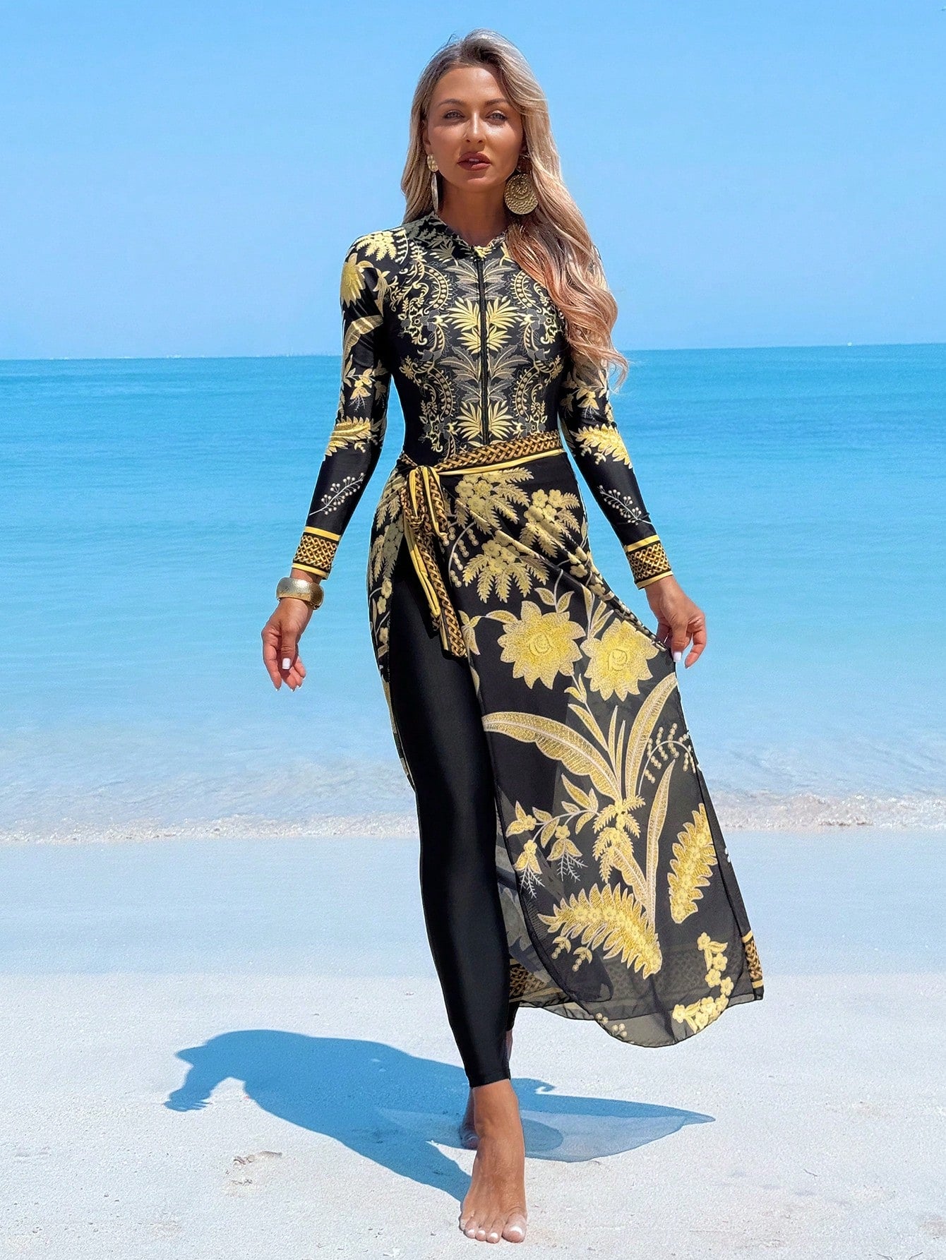 Patterned 3pc Swimwear Set