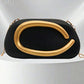 Mat Black Clutch Bag With Chain Shoulder Strap