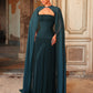 Ruched Bandeau Waist With Internal Boning Body Hugging Evening Dress
