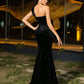 Velvet One-Shoulder Mermaid Evening Dress