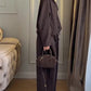 Casual two piece Long Trousers & coat Solid Set