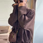 Casual two piece Long Trousers & coat Solid Set