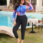 Plus Size Women's Bohemian Style 2PC Burkini Set