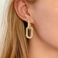 Gold Plated Copper Zirconia Stone Elegant Earrings