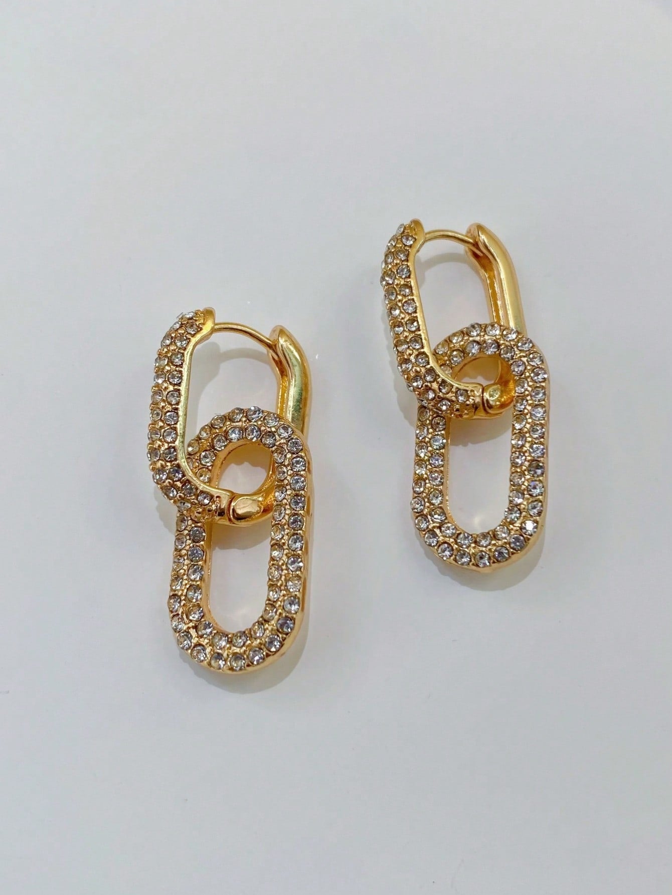 Gold Plated Copper Zirconia Stone Elegant Earrings