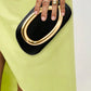 Mat Black Clutch Bag With Chain Shoulder Strap