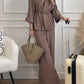Three-Quarter Sleeve Shirt & Pants Set