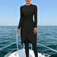 Modest Solid Color Middle East Style Swimsuit 3 Pieces Swimwear Set