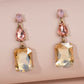 Gemstone Decor Drop Earrings