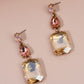 Gemstone Decor Drop Earrings