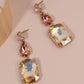 Gemstone Decor Drop Earrings