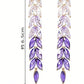 Water Drop Rhinestone Tassel Wheat Ear Pendant Earrings