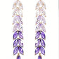 Water Drop Rhinestone Tassel Wheat Ear Pendant Earrings